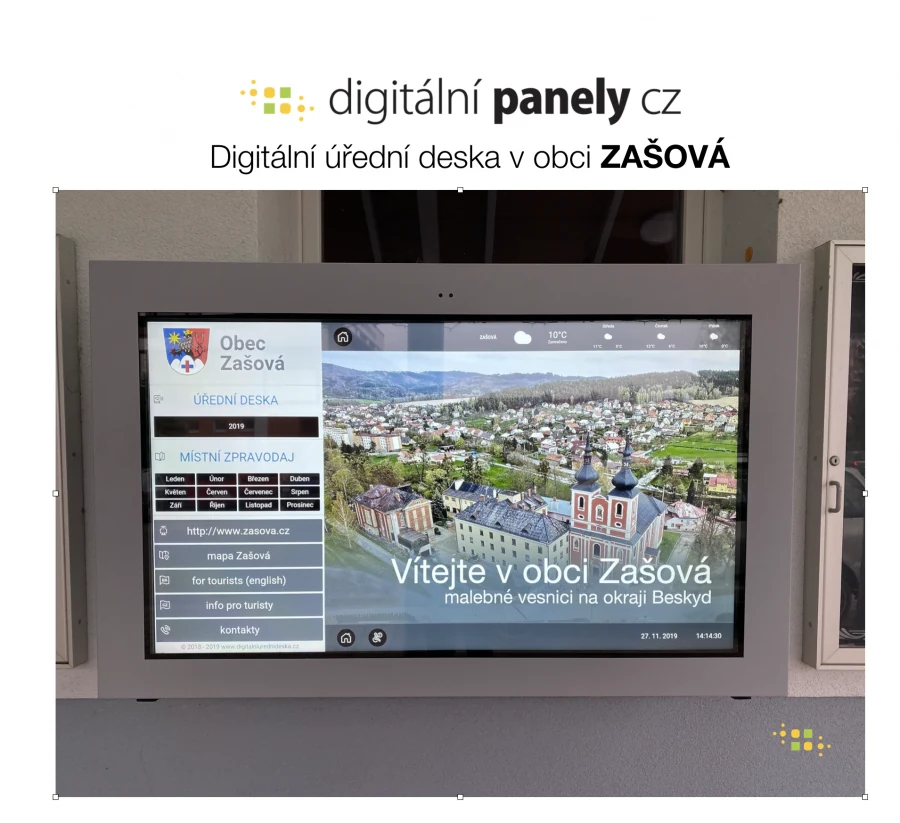 Digitální úřední deska v Obci Zašová